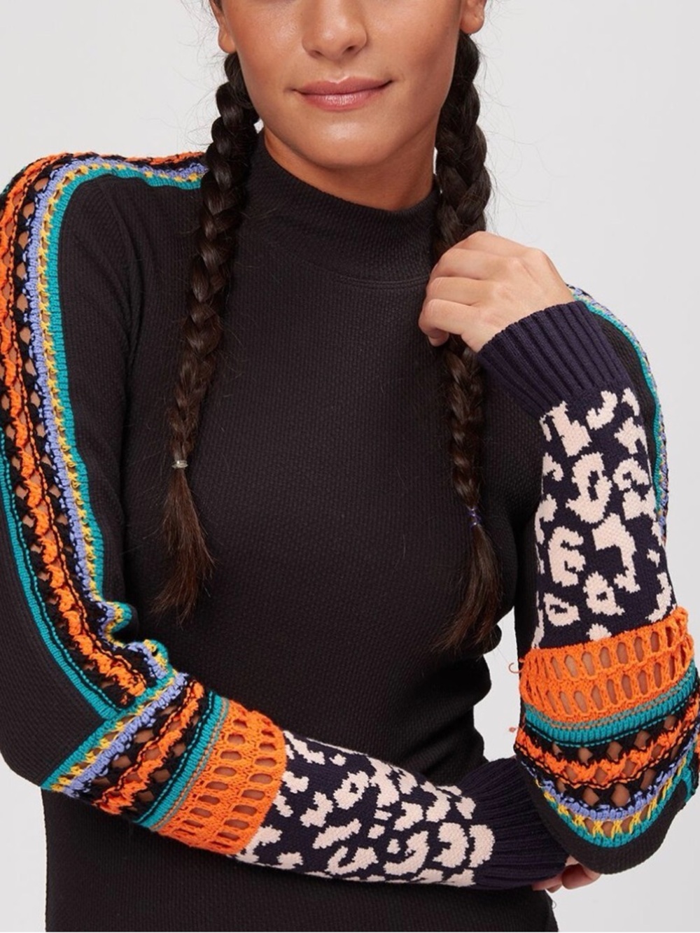 Free People - Switch It Up Crochet trim Thermal Top